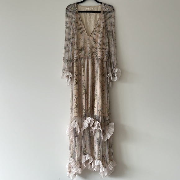 STEVIE MAY Valiant Long Sleeve Ruffle Trim Maxi Dress RRP$350 - Picture 8 of 16